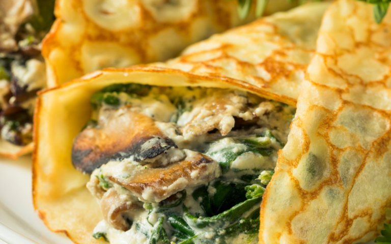 Receta Crepas vegana con salsa de elote